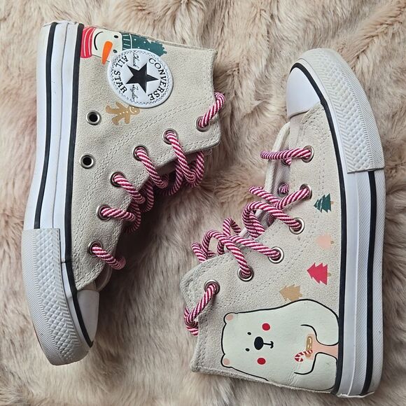 Converse Chuck Taylor All Star High "Winter Holidays" suede Shoes, Size 11 - Picture 2 of 13